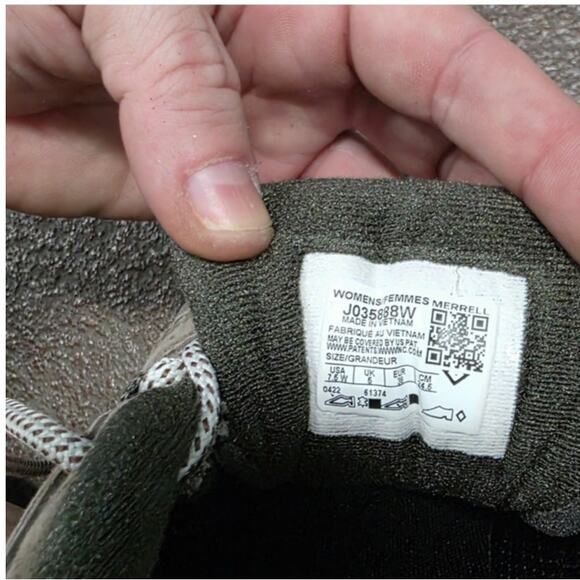 Merrell Women Moab 3 J035888 sz 7.5 W wide tan brown Hiking Shoe Sneaker Vibram - Picture 6 of 11